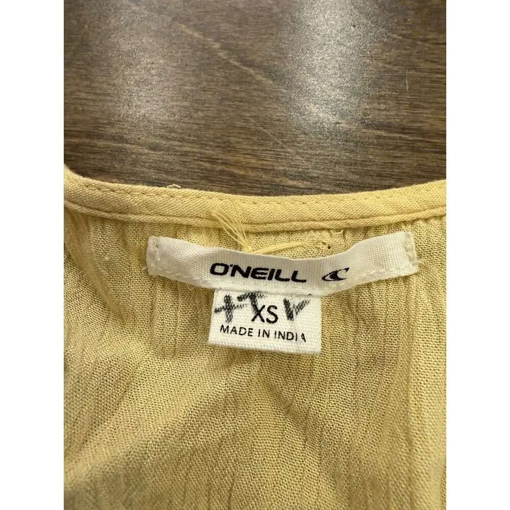 ONeill Womens Yellow Dallas Sleeveless Dress 100% Viscose Size XS NWT New $55 - Picture 5 of 9